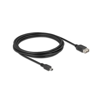 Delock USB2.0 cable EASY USB A-MiniB, 3.0m, USB-A Seite beidseitig einsteckbar, black  Delock USB2.0 cable EASY USB A-MiniB, 3.0m, USB-A Seite beidseitig einsteckbar, black