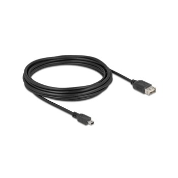 Delock USB2.0 cable EASY USB A-MiniB, 5.0m, USB-A Seite beidseitig einsteckbar, black  Delock USB2.0 cable EASY USB A-MiniB, 5.0m, USB-A Seite beidseitig einsteckbar, black