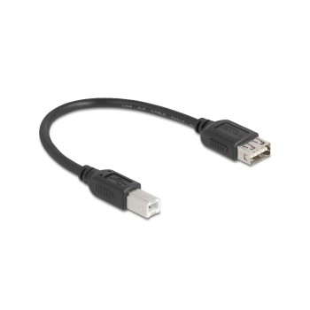 Delock USB2.0 cable EASY USB A-B, 0.2m, USB-A Seite beidseitig einsteckbar, black  Delock USB2.0 cable EASY USB A-B, 0.2m, USB-A Seite beidseitig einsteckbar, black