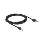 Delock USB2.0 cable EASY USB A-B, 3.0m, USB-A Seite beidseitig einsteckbar, black 