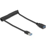 Delock Câble spiralé USB 2.0 EASY-USB USB A - USB A 0.6 m