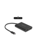 Delock Adapter USB-C zu 2x HDMI/USB-C PD, DisplayLink, 4K 60Hz, USB PD 3.0