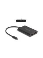 Delock Multiadaptateur USB-C vers 2 x DisplayPort 4K 60Hz Noir
