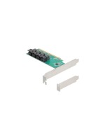 DeLock PCI-E x16, 4x SFF-8643 NVMe, with Low Profile Soltblech