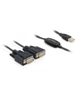 Schnittstellen Adapter USB auf 2x Seriell, DB9 Stecker, FTDI Chipsatz,