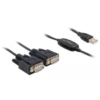 Schnittstellen Adapter USB auf 2x Seriell, DB9 Stecker, FTDI Chipsatz, Schnittstellen Adapter USB auf 2x Seriell, DB9 Stecker, FTDI Chipsatz,