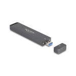 Delock Boîtier externe M.2 NVMe PCIe SSD ou SATA SSD avec USB-A 10 Gbps