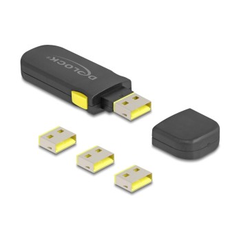 Delock USB Port Blocker Set, USB-A, 4 Stk, Schutz von USB-Ports,with Verschlusswerkzeug Delock USB Port Blocker Set, USB-A, 4 Stk, Schutz von USB-Ports,with Verschlusswerkzeug