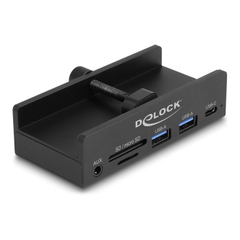 Delock Externer USB Hub, 3 Port, CardReader, 1xUSB-C, 2xUSB-A, 1xSD Slot, 1xmicroSD Slot Delock Externer USB Hub, 3 Port, CardReader, 1xUSB-C, 2xUSB-A, 1xSD Slot, 1xmicroSD Slot