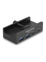Delock Externer USB Hub, 4 Port, 2xUSB-C, 2xUSB-A, mit Feststellschraube