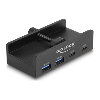 Delock Externer USB Hub, 4 Port, 2xUSB-C, 2xUSB-A, with Feststellschraube Delock Externer USB Hub, 4 Port, 2xUSB-C, 2xUSB-A, with Feststellschraube