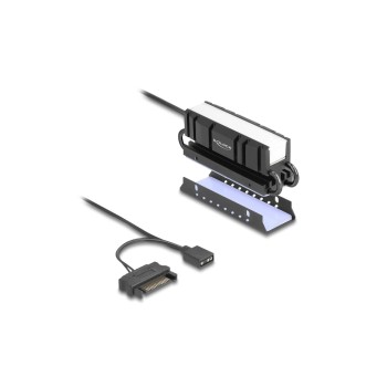 Delock M.2 Kühlkörper, 83x26x34mm, RGB, für SSD 2280, schwarz, RGB LED Beleuchtung Delock M.2 Kühlkörper, 83x26x34mm, RGB, für SSD 2280, schwarz, RGB LED Beleuchtung