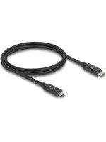Delock USB4 80 Gbps koaxial 1.0m, USB PD3.1, 240W, 16K 60 Hz, E-Marker
