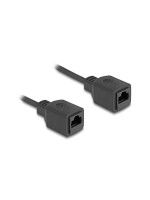 Delock RJ45 Spiralcable Cat.5e UTP, Buchse-Buchse, 0.8-2m, black , ungeschirmt