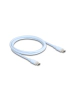 Delock USB-Kabel C-C, 1.0m, Silikon Kabel, blau, USB 2.0, 60W, PD 3.0