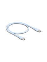 Delock USB-Kabel C-C, 0.5m, Silikon Kabel, blau, USB 2.0, 60W, PD 3.0