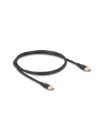 Delock USB-Kabel C-C, 1.0m, Silikon Kabel, schwarz, USB 2.0, 60W, PD 3.0