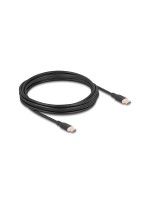 Delock USB-Kabel C-C, 4.0m, Silikon Kabel, schwarz, USB 2.0, 60W, PD 3.0