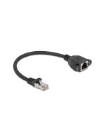 Delock Câble patch Câble de rallonge Cat 6A, S/FTP, 0.25 m, Noir