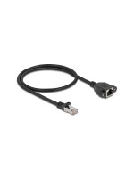 Delock Câble patch Câble de rallonge Cat 6A, S/FTP, 0.5 m, Noir