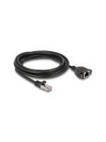 Delock Câble patch Câble de rallonge Cat 6A, S/FTP, 2 m, Noir