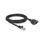 Delock Câble patch Câble de rallonge Cat 6A, S/FTP, 3 m, Noir