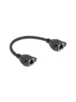 Delock Câble patch Câble de rallonge Cat 6A, S/FTP, 0.25 m, Noir