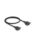 Delock Câble patch Câble de rallonge Cat 6A, S/FTP, 0.5 m, Noir