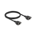 Delock Câble patch Câble de rallonge Cat 6A, S/FTP, 1 m, Noir