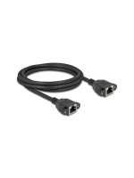 Delock Câble patch Câble de rallonge Cat 6A, S/FTP, 2 m, Noir