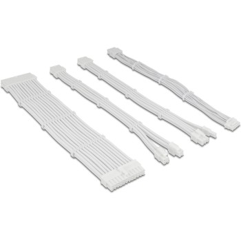 Delock PSU Verlängerungscable Set 84542, ws, 30cm, 5-teilig Sleeved, cablekämmen