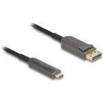 Delock USB-C - DisplayPort cable, AOC, 25m, 8K 60Hz, HDR, 40Gbps