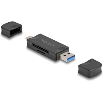 Delock USB-C and A Card Reader, 5Gbps, for SD & Micro SD