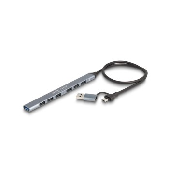 Delock USB-C Hub, 7 Port, 6xUSB-A 2.0, 1xUSB-A 3.2 Delock USB-C Hub, 7 Port, 6xUSB-A 2.0, 1xUSB-A 3.2