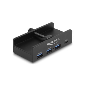Delock Externer USB Hub, 4 Port, 1xUSB-C, 3xUSB-A, with Feststellschraube