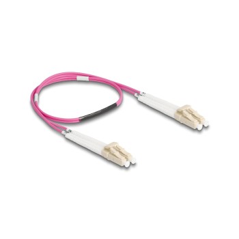 Delock Câble patch à fibre optique Multimode LC – LC, OM4, Duplex, 0.5 m