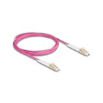 Delock Câble patch à fibre optique Multimode LC – LC, OM4, Duplex, 2 m