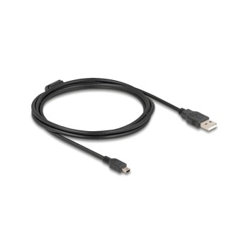 Delock USB2 cable A-MiniB, 2.0m, black , for USB2.0 Geräte, 480 Mbps Delock USB2 cable A-MiniB, 2.0m, black , for USB2.0 Geräte, 480 Mbps