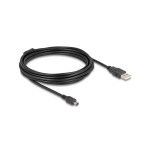 Delock USB2 Kabel A-MiniB, 5.0m, schwarz, für USB2.0 Geräte, 480 Mbps