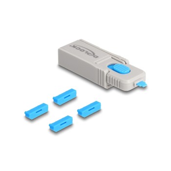Delock DP Port Blocker Set, DP, 5 Stk, Schutz von Ports, with Verschlusswerkzeug