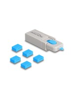 Delock USB Port Blocker Set Type-A 5 pièces avec outil de fermeture Bleu