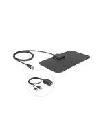 Delock DAB+ DVB-T2 Antenne  5 - 25 dB aktiv, F Stecker, 5 - 25 dBi, cablelänge: ca. 2 m