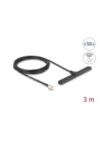 Delock 5G LTE Antenne SMA Stecker 3 dBi, 3 dBi, omni, Klebemontage, outdoor, 3m