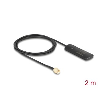 Delock GSM UMTS LTE WLAN Antenne SMA St, 2 dBi, omni, starr, Klebemontage, 2,5m Delock GSM UMTS LTE WLAN Antenne SMA St, 2 dBi, omni, starr, Klebemontage, 2,5m