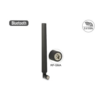 Delock WLAN 802.11 ac Antenne RP-SMA St, 7 dBi, omni, drehbar Kippgelenk, black Delock WLAN 802.11 ac Antenne RP-SMA St, 7 dBi, omni, drehbar Kippgelenk, black