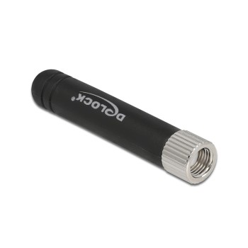 Delock WLAN 802.11 b/g/n Antenne RP-SMA St, 3,7 dBi, omni, starr, black Delock WLAN 802.11 b/g/n Antenne RP-SMA St, 3,7 dBi, omni, starr, black