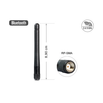 Delock Antenne RP-SMA 3.3 dBi Rayonnement omni directionnel Delock Antenne RP-SMA 3.3 dBi Rayonnement omni directionnel