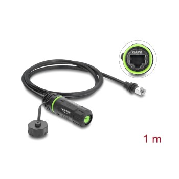 Delock cableverbinder RJ45 for RJ45,Starlink, M20 x 1.5 mm, black , IP68 Delock cableverbinder RJ45 for RJ45,Starlink, M20 x 1.5 mm, black , IP68