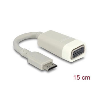Monitorkonverter Mini-C HDMI for VGA, grey, 15cm Monitorkonverter Mini-C HDMI for VGA, grey, 15cm