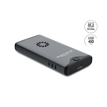 Delock M.2 NVMe PCIe SSD Gehäuse, USB Type-C, 40 Gbps, mit Lüfter Delock M.2 NVMe PCIe SSD Gehäuse, USB Type-C, 40 Gbps, mit Lüfter